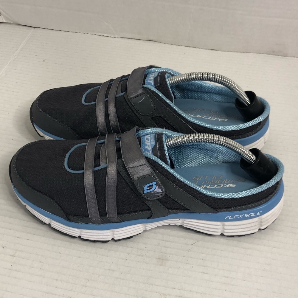 Skechers Sneakers Womens 8.5 Relaxed fit memory foam plus slide Grey Blue Shoes